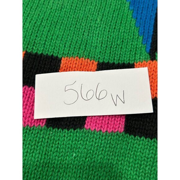 VTG Geometric Pullover Sweater Multicolor Crewneck Long Sleeve Artsy Eclectic - Picture 5 of 7